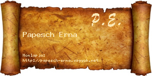 Papesch Erna névjegykártya